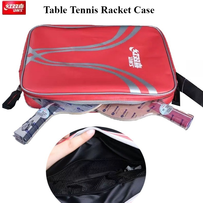 Table Tennis Ace - DHS Tischtennisschläger-Hülle, große Kapazität, Tischtennisschläger-Schutztasche, wasserdicht