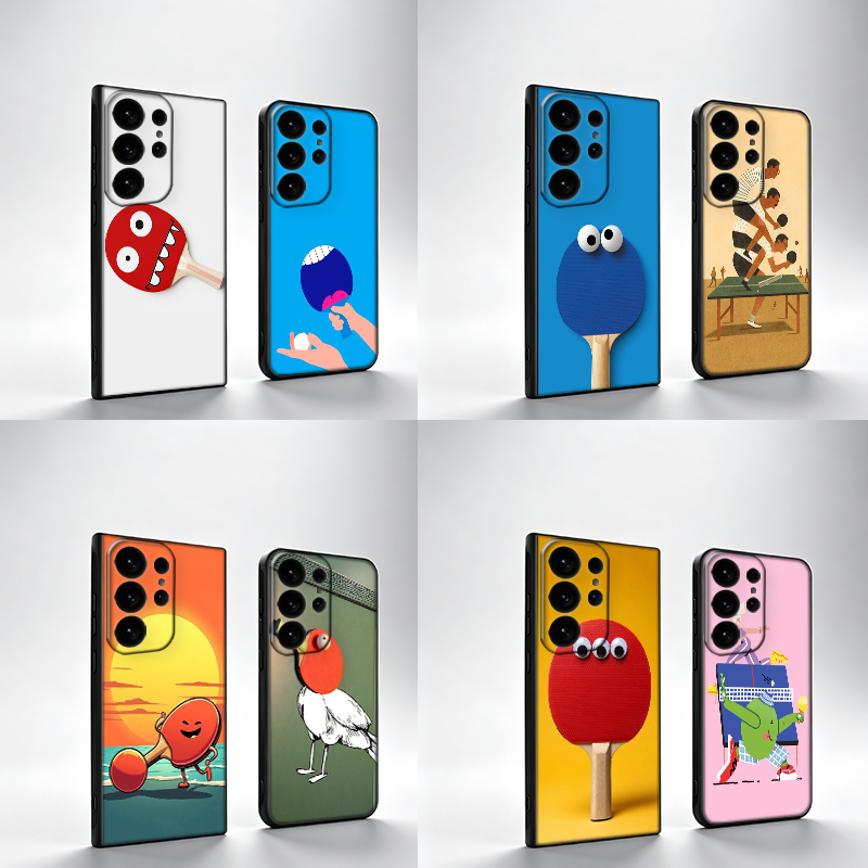 Table Tennis Quotes - Neue Tischtennis-Cartoon-Handyhülle für Samsung S25Edge S26FE