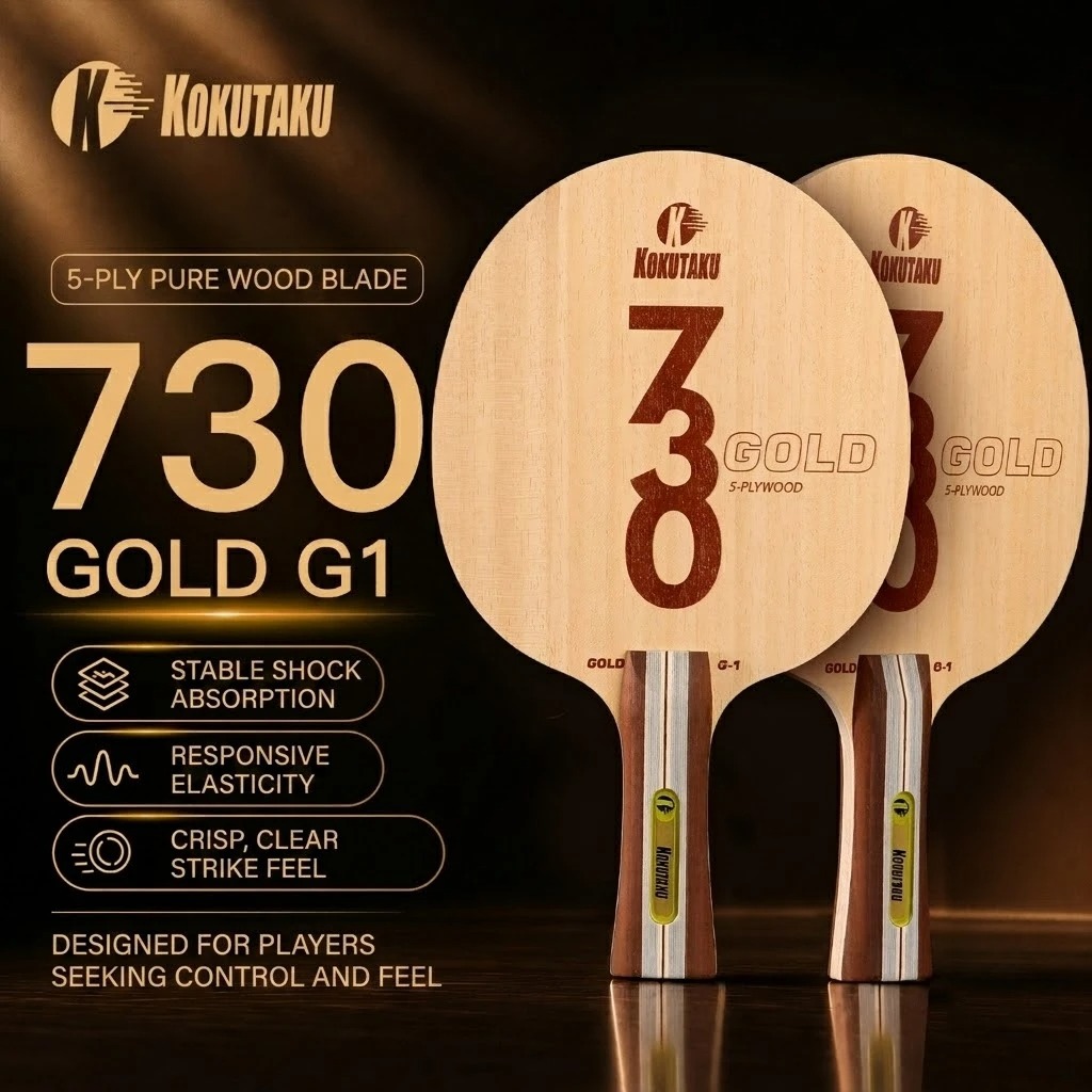 Table Tennis Training - Kokutaku Tischtennisschläger FL 730 G1 5-Schicht-Holz