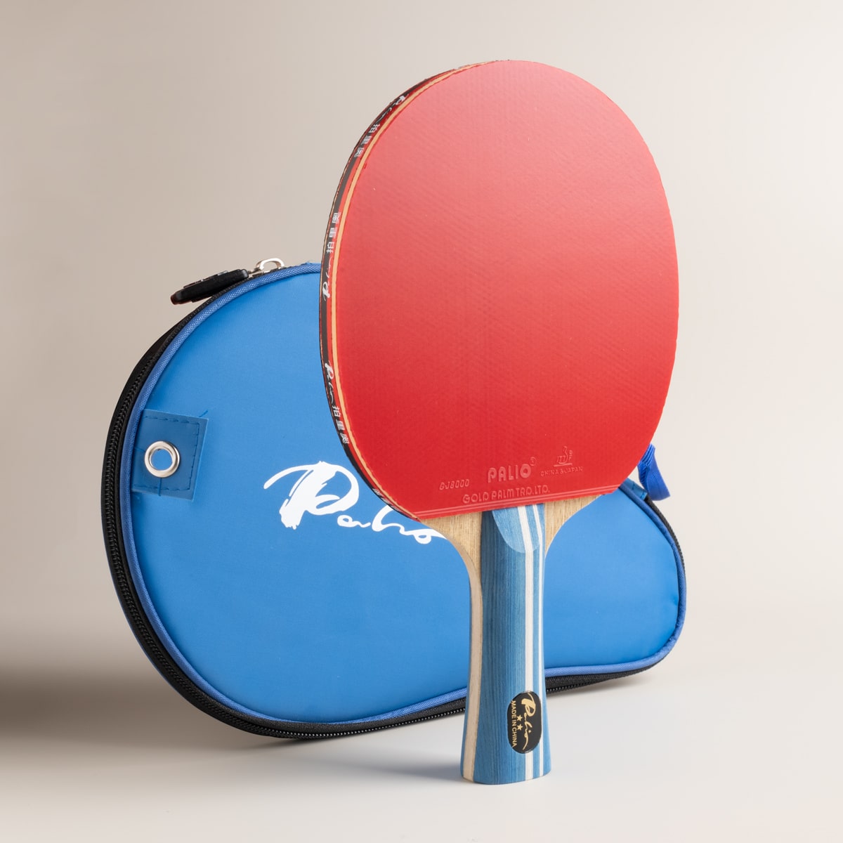 Table Tennis Ace - Original PALIO 2-Sterne-Tischtennisschläger mit CJ8000 Gummischlaufe,