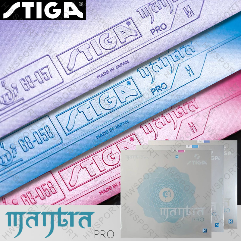Table Tennis Japan - STIGA Mantra Pro Buntes Tischtennis-Gummi, nicht