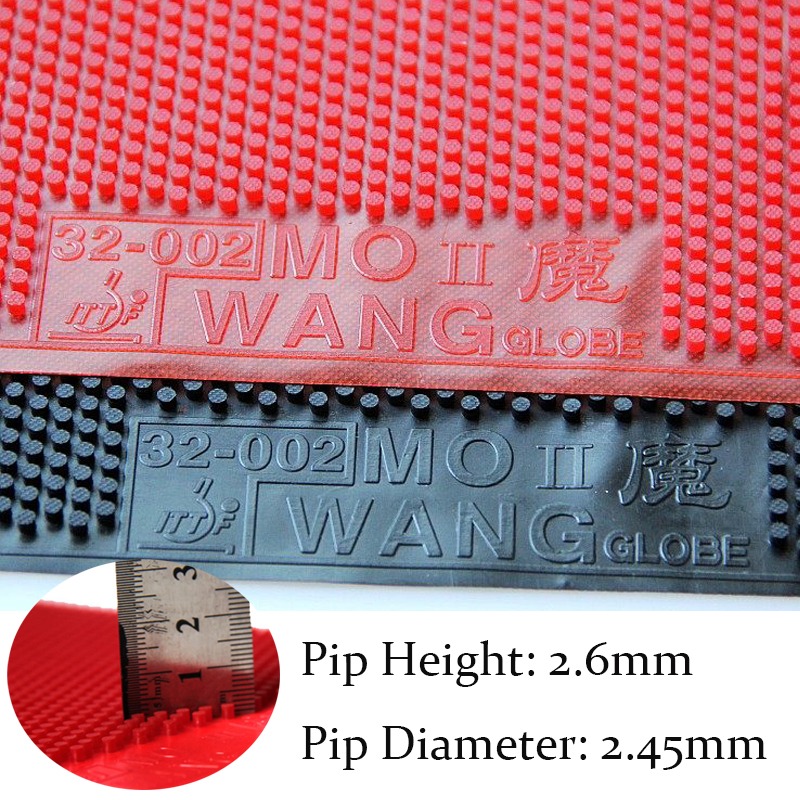 Table Tennis Height - MO Wang 3 Tischtennis-Gummi, lange Noppen,
